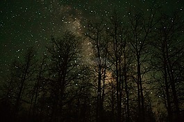 夜晚的天空,銀河,星星