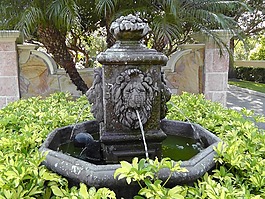 噴泉,水,獅子