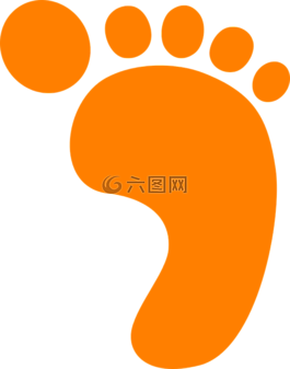 腳印,左腳,赤腳