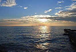 亞德里亞海,abendstimmung,太陽(yáng)