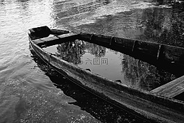 船,河,水