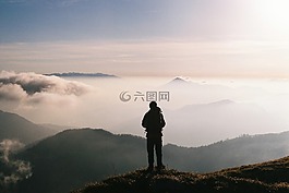 山,攀登,徒步旅行