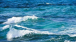 波,海,藍色