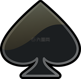 鐵鍬,撲克,ace