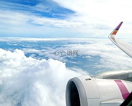飛機(jī),天空,云