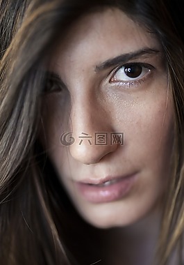 肖像,婦女,美麗