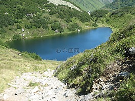 湖,高山,山
