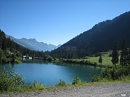 湖,高山,山