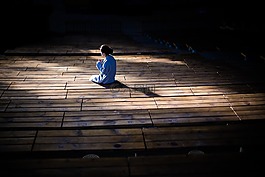 人,女孩,單