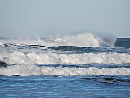 海灘,波,海洋