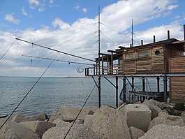 trabocchi,海,捕魚