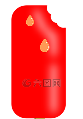 冰棒,紅色,棒