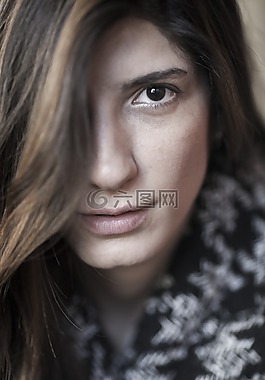 肖像,婦女,美麗