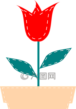 花,植物,红色