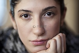 肖像,婦女,美麗