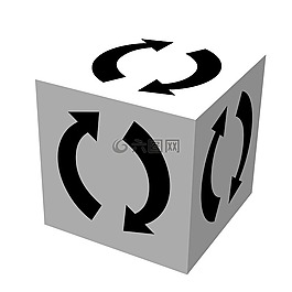 回收,徽標(biāo),立方體