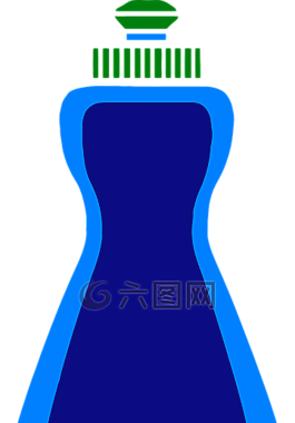 藍(lán)色,瓶,菜