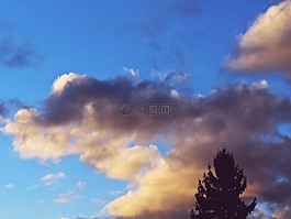 云,天空,藍(lán)色