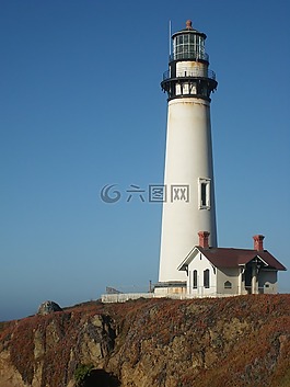 美國加州,燈塔,海