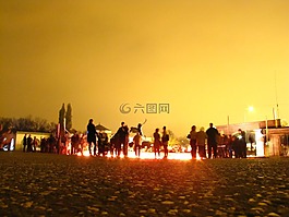 人民,燈,傍晚時分