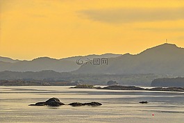 挪威,山,峽灣