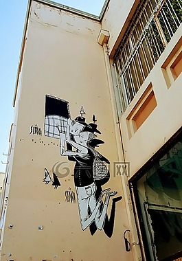 房子,涂鴉,城市