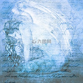 天使,女子,打印
