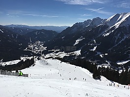滑雪,奧地利,冬天