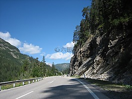 道路,山,高山