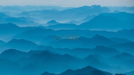 丘陵,山,云