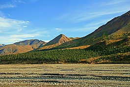 阿拉斯加州,荒野,冰川床