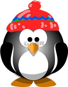 企鵝,鳥(niǎo),帽子