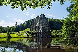 externsteine,景觀,湖