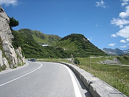 道路,高山,離
