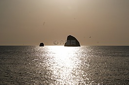 巖石,巖島,海