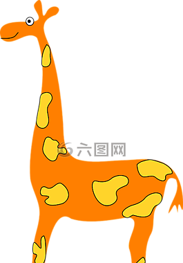 橙色,長頸鹿,動物
