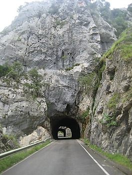 山,隧道,路