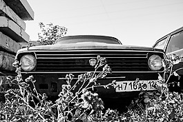 黑白,自動,汽車