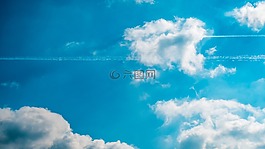 天空,藍(lán)色,云