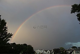 彩虹,云,黑暗