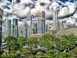 新加坡,天際線,城市