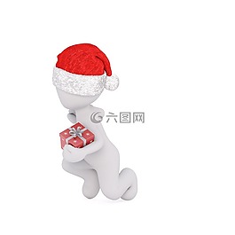 圣誕節(jié),白人男性,全身