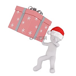 圣誕節(jié),白人男性,全身