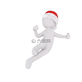 圣誕節(jié),白人男性,全身