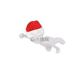 圣誕節(jié),白人男性,全身