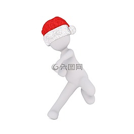 圣誕節(jié),白人男性,全身