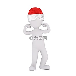 圣誕節(jié),白人男性,全身