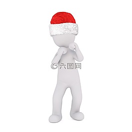 圣誕節(jié),白人男性,全身