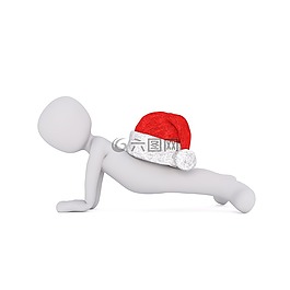 圣誕節(jié),白人男性,全身
