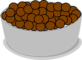 谷類,碗,勺子